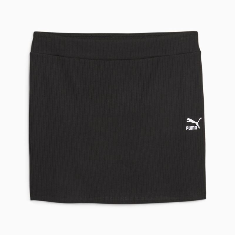 Puma | Women's Classics Ribbed Skirt - Black