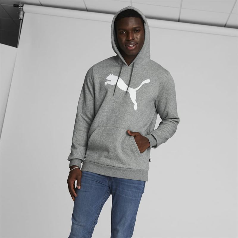 Puma | Men's Big Cat Logo Hoodie - Medium Gray Heather