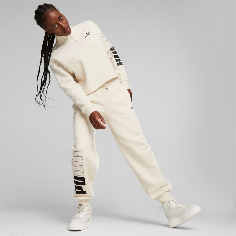 Puma | Women's POWER Colorblock Sweatshirt - Alpine Snow