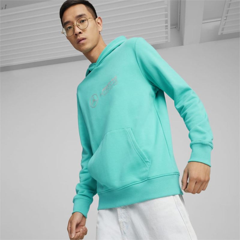 Puma | Men's Mercedes AMG-Petronas F1 Motorsport Hoodie - Sheen Green