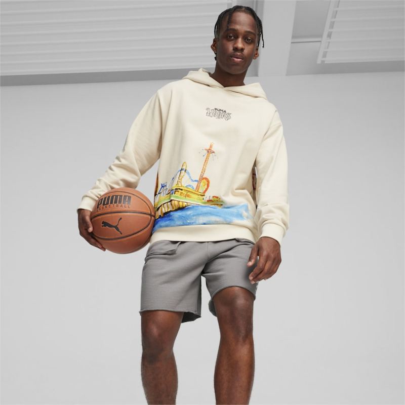 Puma | Men's SHOWTIME Puma | Men's HOOPS Basketball Hoodie - Alpine Snow