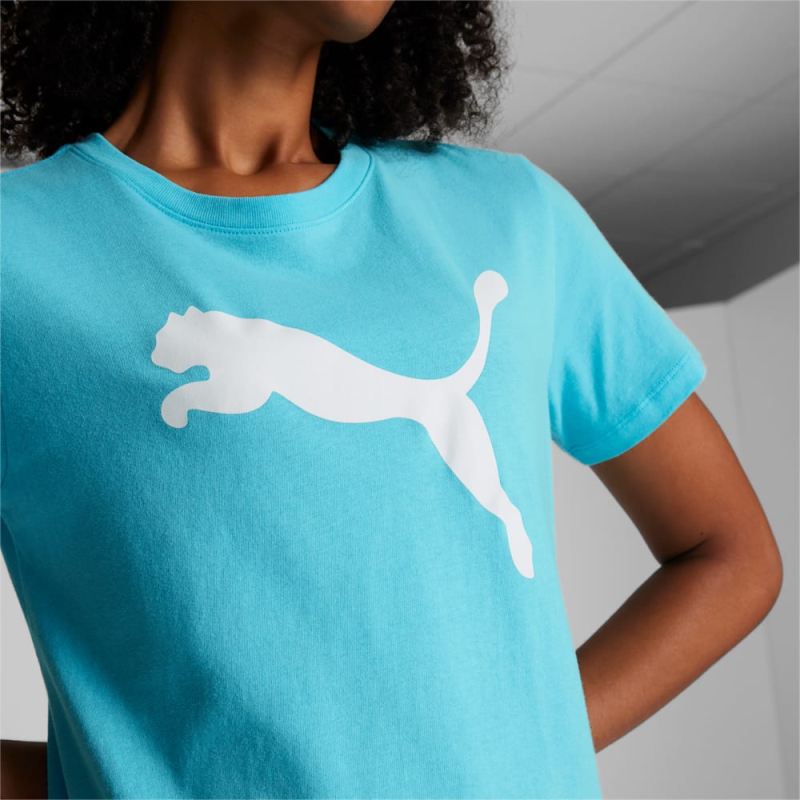 Puma | Women's Essentials Big Cat Logo Tee - Team Aqua