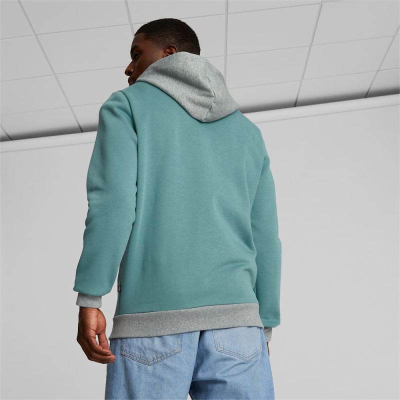 Puma | Men's Colorblock Hoodie - Adriatic