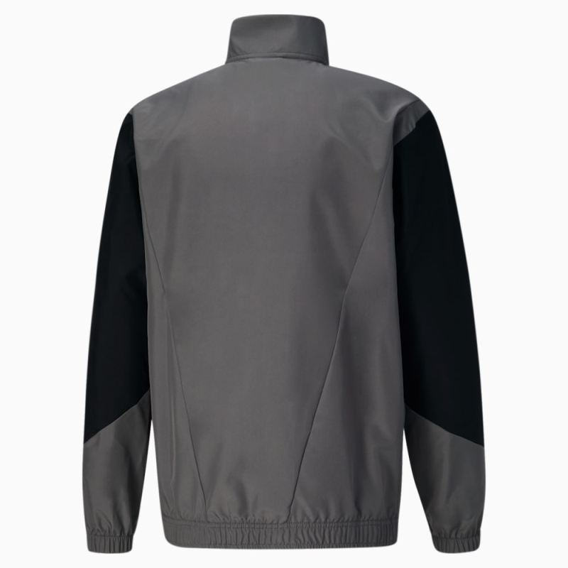 Puma | Men's x FIRST MILE Woven Full-Zip Running Jacket - CASTLEROCK-Black