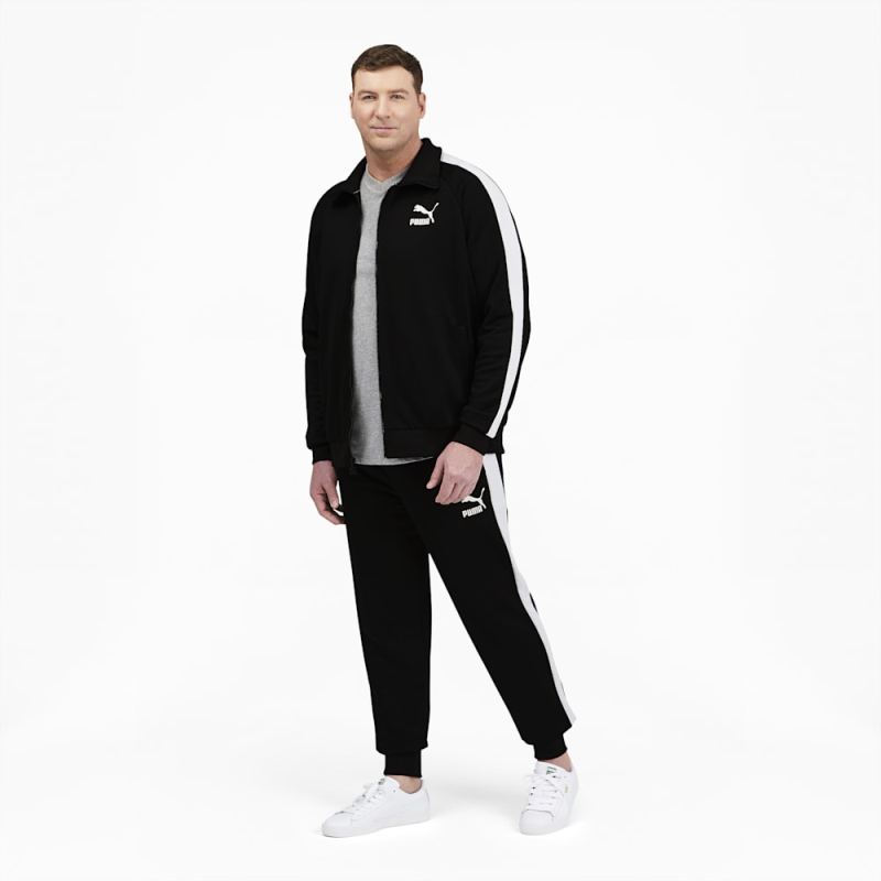 Puma | Men's Iconic T7 Track Jacket Big And Tall - Black-white