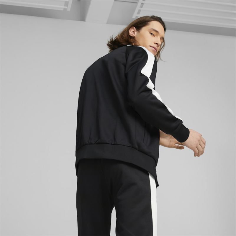 Puma | Men's Iconic T7 Track Jacket Big And Tall - Black-white