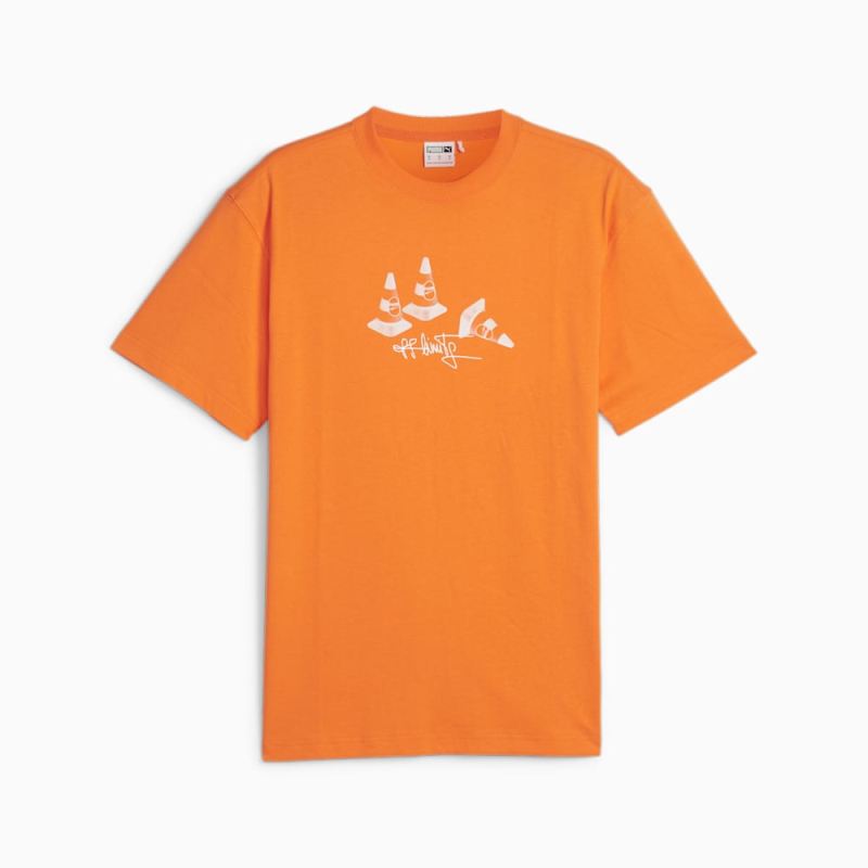 Puma | Men's DOWNTOWN 180 Graphic Tee - Rickie Orange