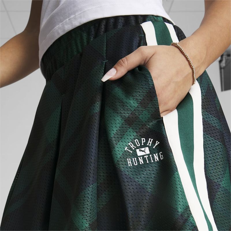 Puma | Women's x TROPHY HUNTING Basketball Skirt - Malachite-AOP