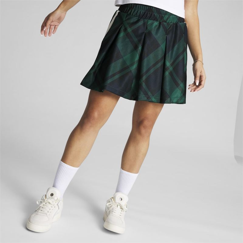 Puma | Women's x TROPHY HUNTING Basketball Skirt - Malachite-AOP