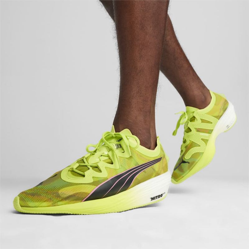 Puma | Men's FAST-FWD NITRO Elite Running Shoes - Lime Pow-Black-Poison Pink