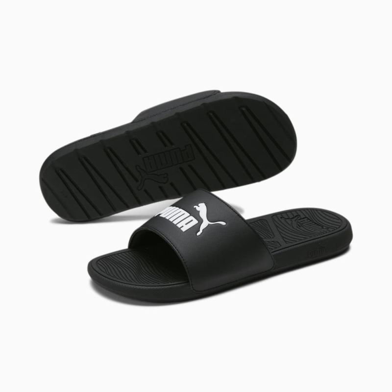 Puma | Men's Cool Cat 2.0 Slides - Black-White