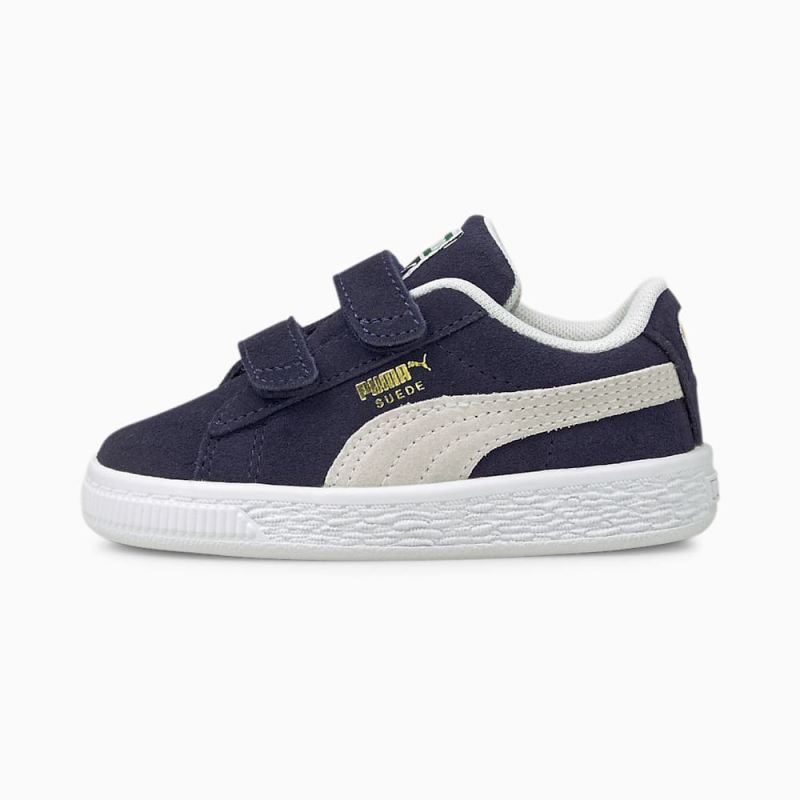 Puma | Boys Suede Classic XXI AC Toddler Shoes - Peacoat-White - Click Image to Close