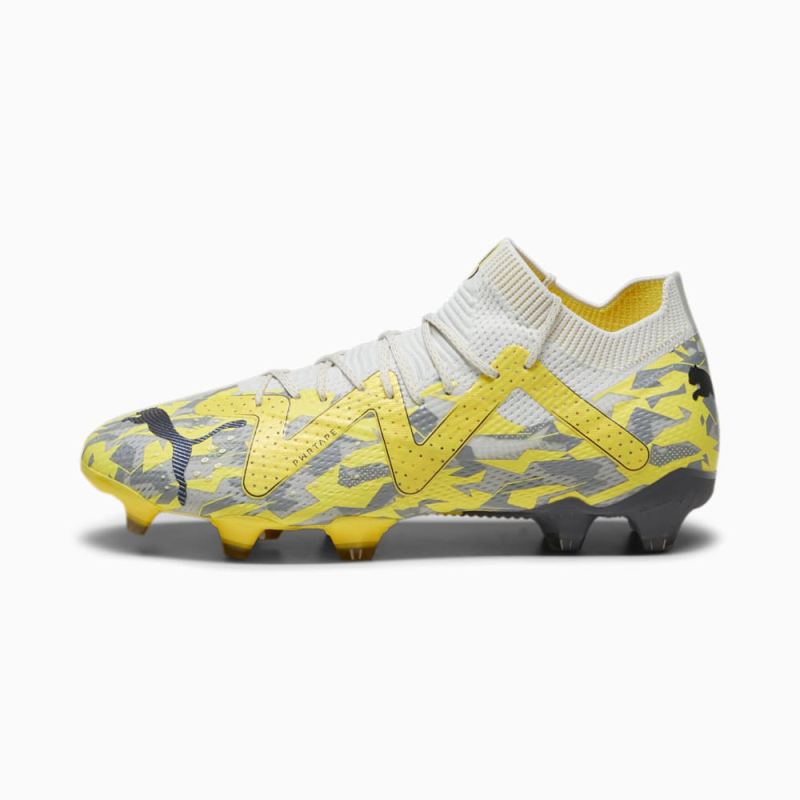 Puma | Men's FUTURE ULTIMATE FG/AG Soccer Cleats - Sedate Gray-Asphalt-Yellow Blaze