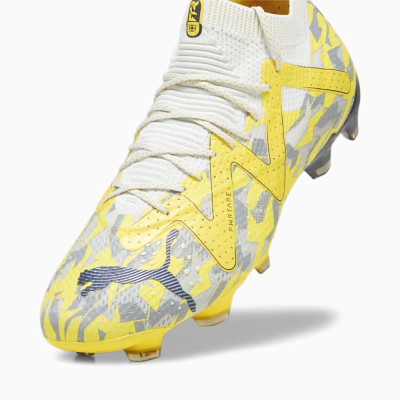 Puma | Men's FUTURE ULTIMATE FG/AG Soccer Cleats - Sedate Gray-Asphalt-Yellow Blaze