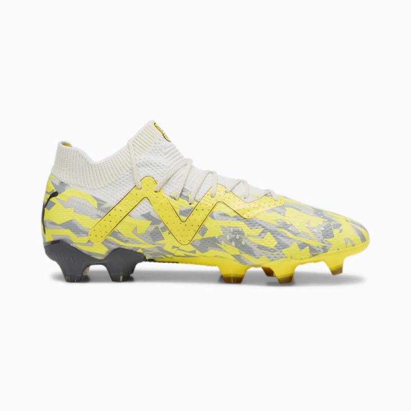 Puma | Men's FUTURE ULTIMATE FG/AG Soccer Cleats - Sedate Gray-Asphalt-Yellow Blaze