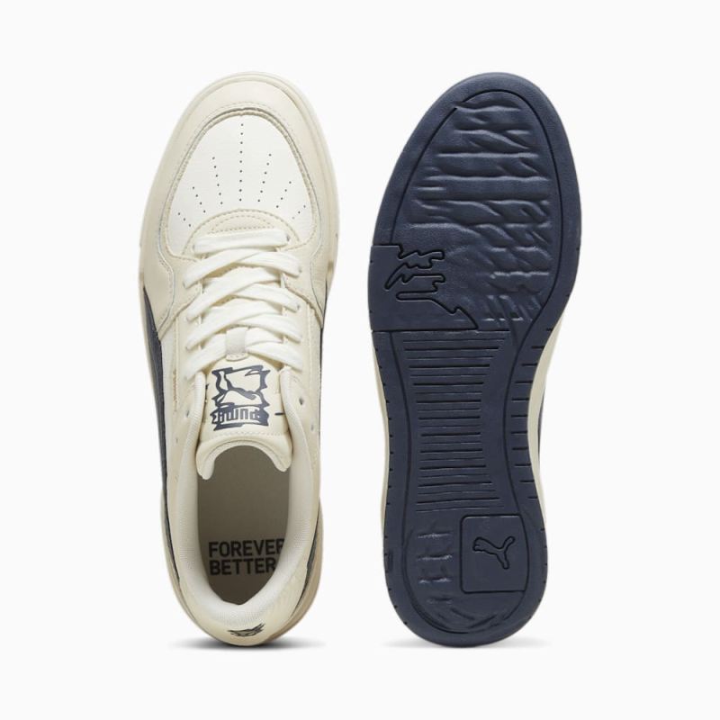 Puma | Men's CA Pro Ripple Earth Sneakers - Warm White-Club Navy