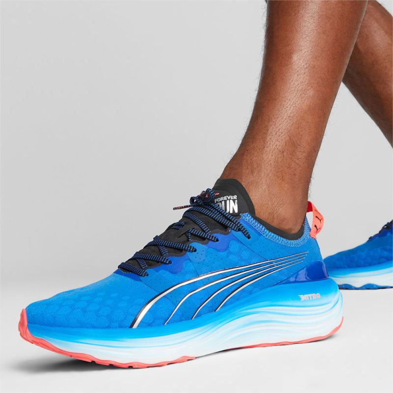 Puma | Men's ForeverRUN NITRO Running Shoes - Ultra Blue-Black-Silver