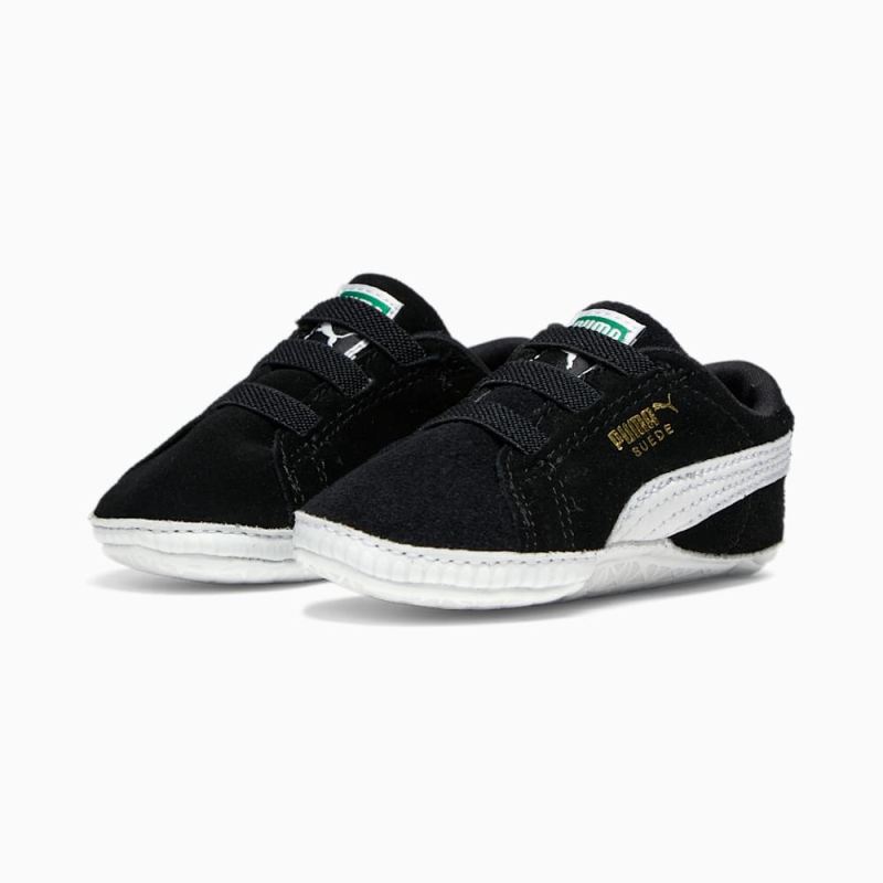 Puma | Girls Suede Classic Crib Toddlers Shoes - Black-White