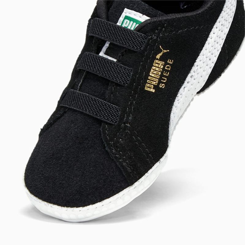 Puma | Girls Suede Classic Crib Toddlers Shoes - Black-White