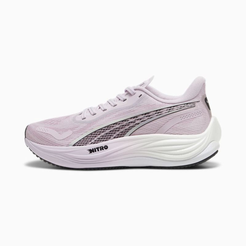 Puma | Women's Velocity NITRO 3 Radiant Run Running Shoes - Grape Mist-Black - Click Image to Close