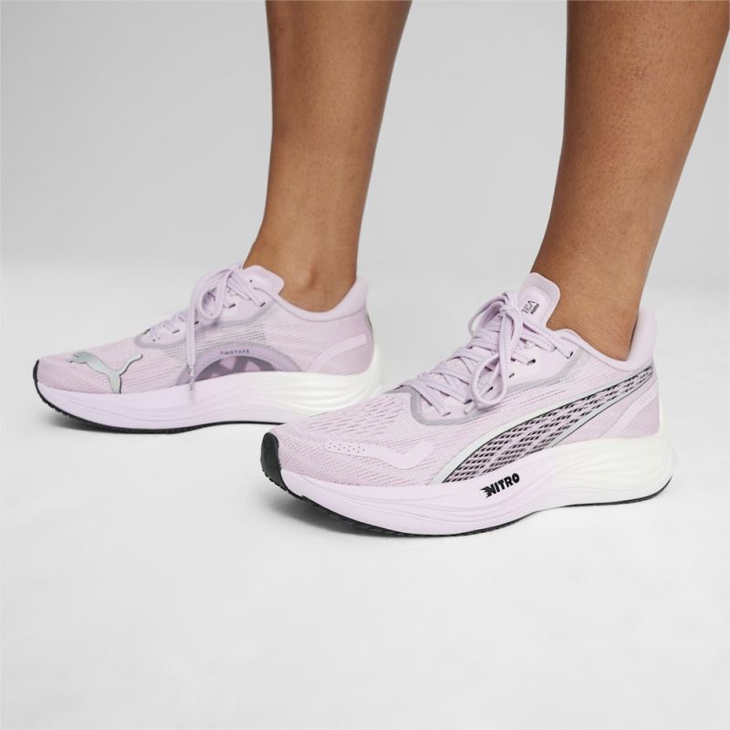 Puma | Women's Velocity NITRO 3 Radiant Run Running Shoes - Grape Mist-Black