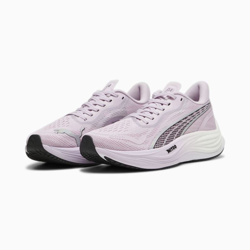 Puma | Women's Velocity NITRO 3 Radiant Run Running Shoes - Grape Mist-Black