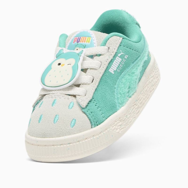 Puma | Boys Puma | Boys x SQUISHMALLOWS Suede XL Winston Toddlers Sneakers - Warm White-Alpine Snow-Elektro Pool