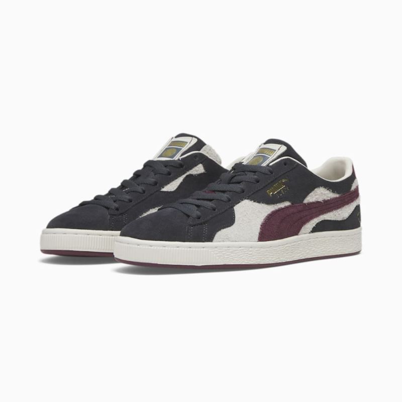 Puma | Men's Suede Camowave We Are Legends Deeply Rooted Sneakers - Strong Gray-Warm White-Aubergine