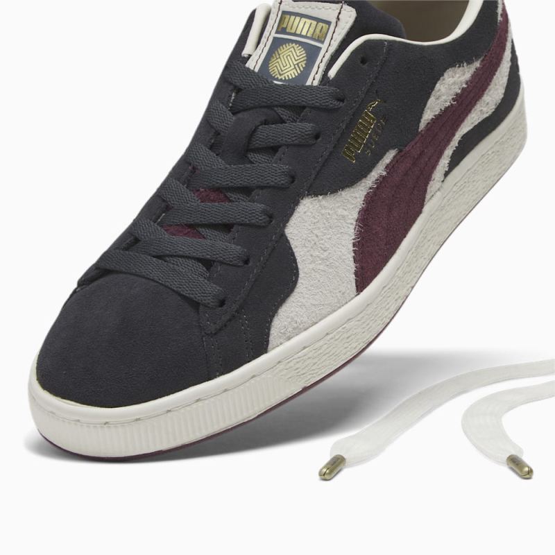 Puma | Men's Suede Camowave We Are Legends Deeply Rooted Sneakers - Strong Gray-Warm White-Aubergine