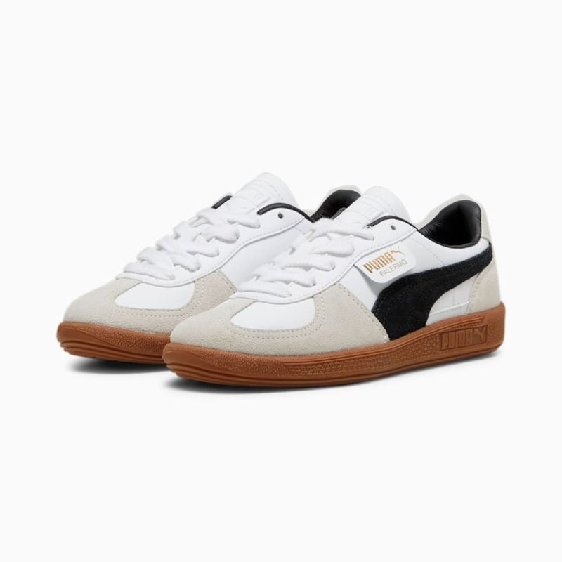 Puma | Girls Palermo Leather Big Kids Sneakers - White-Vapor Gray-Gum