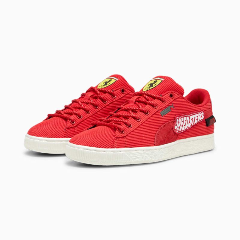 Puma | Men's Scuderia Ferrari Clyde Garage Crews Sneakers - Rosso Corsa-Warm White