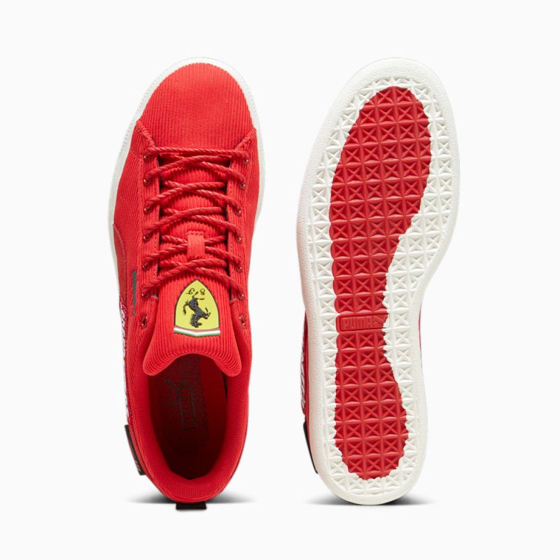 Puma | Men's Scuderia Ferrari Clyde Garage Crews Sneakers - Rosso Corsa-Warm White