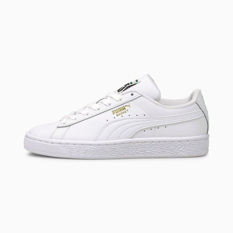 Puma | Boys Basket Classic XXI Big Kids Sneakers - White-White - Click Image to Close