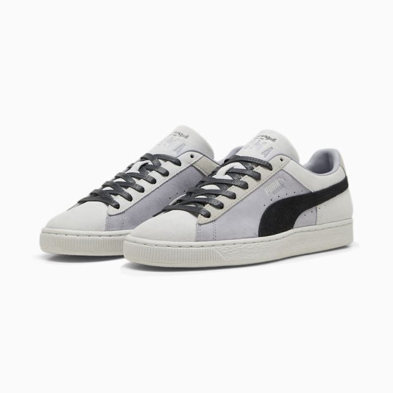 Puma | Men's Suede Iconix Summer Sneakers - Silver Mist-Black