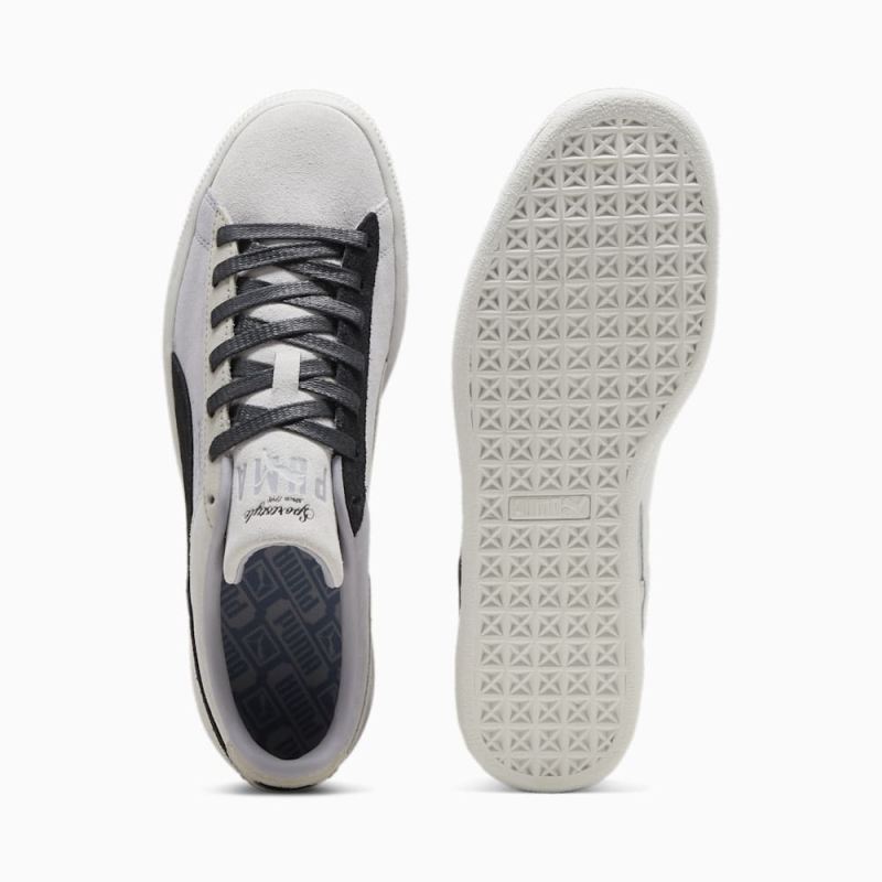 Puma | Men's Suede Iconix Summer Sneakers - Silver Mist-Black