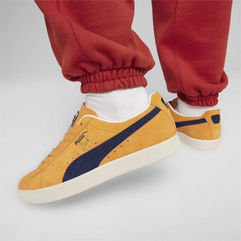 Puma | Men's Clyde OG Sneakers - Clementine-Navy