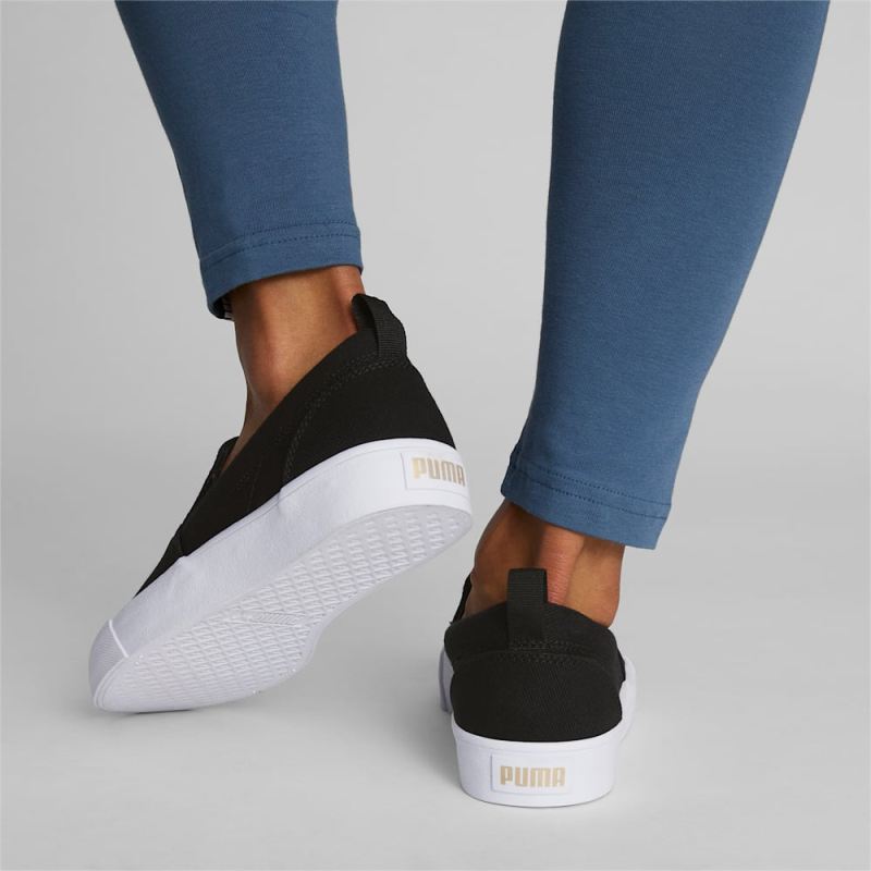 Puma | Women's Bari Slip-On Comfort Shoes - Black-Team Gold