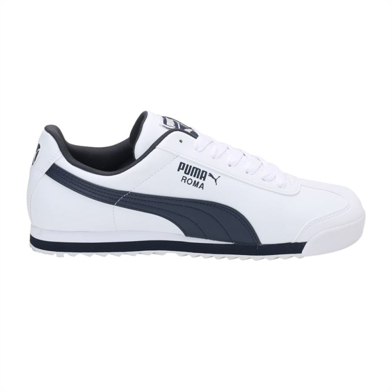 Puma | Men's Roma Basic Sneakers - white-new navy