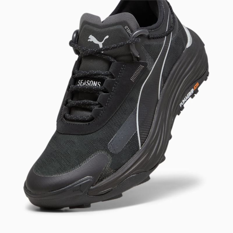 Puma | Women's SEASONS Voyage NITRO 3 Running Shoes - Black-Cool Dark Gray-Silver