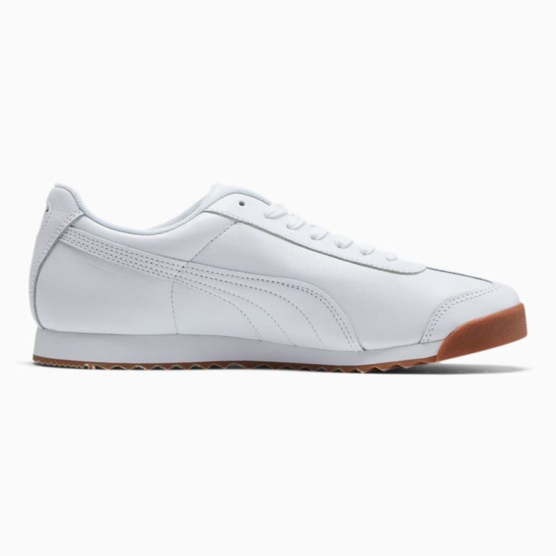 Puma | Women's Roma Classic Gum Sneakers - White-Team Gold