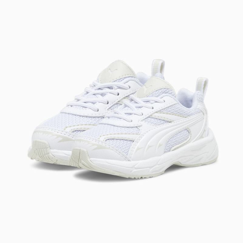 Puma | Girls Morphic Base Toddlers Sneakers - White-Sedate Gray