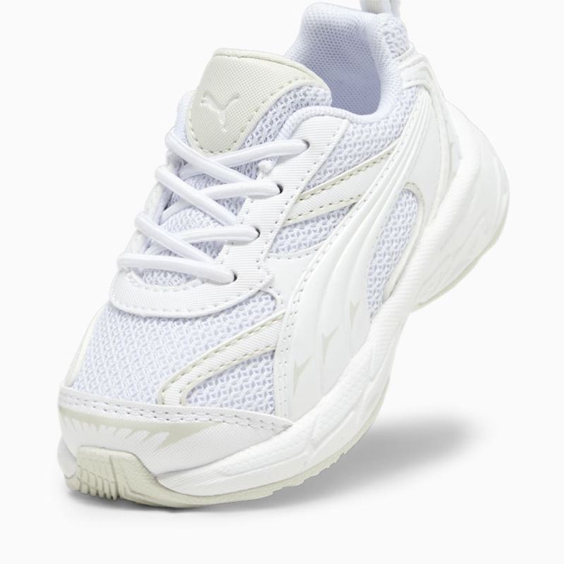 Puma | Girls Morphic Base Toddlers Sneakers - White-Sedate Gray