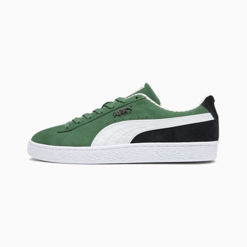 Puma | Men's Suede Pinstripe Sports Club Sneakers - Vine-White-Black