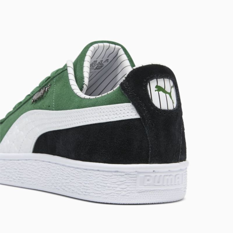 Puma | Men's Suede Pinstripe Sports Club Sneakers - Vine-White-Black