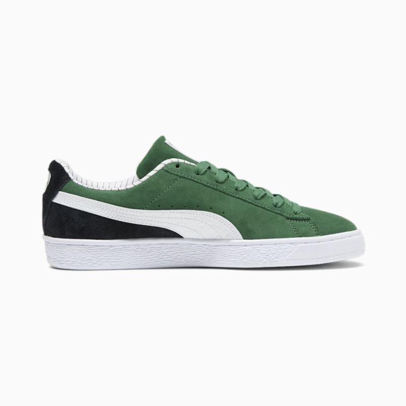 Puma | Men's Suede Pinstripe Sports Club Sneakers - Vine-White-Black