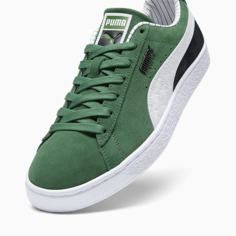 Puma | Men's Suede Pinstripe Sports Club Sneakers - Vine-White-Black