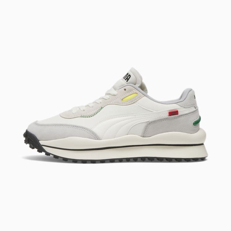 Puma | Men's Style Rider Play On SD Trainers - Frosted Ivory-Frosted Ivory