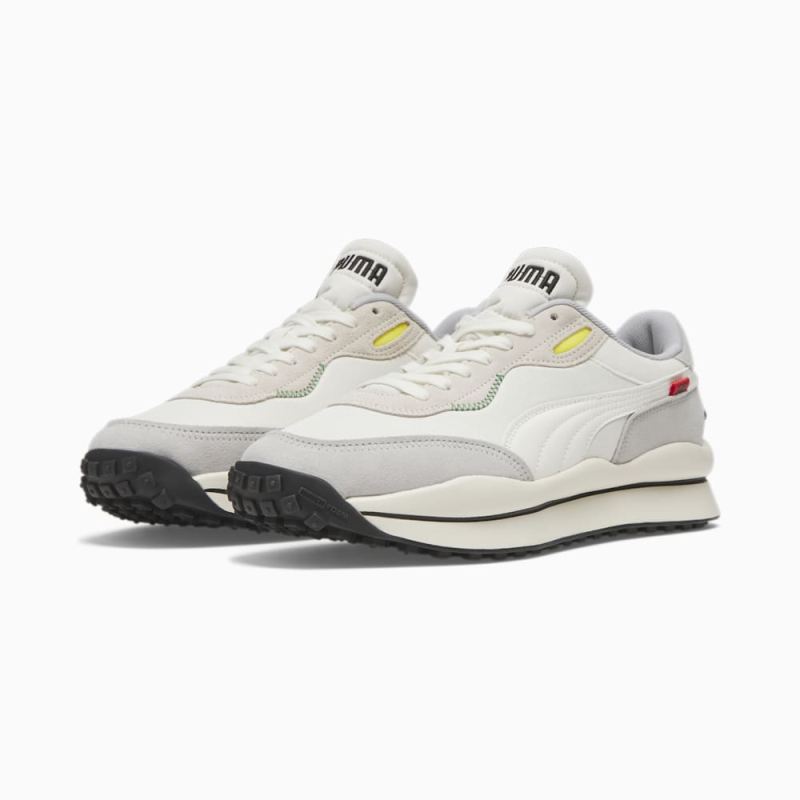 Puma | Men's Style Rider Play On SD Trainers - Frosted Ivory-Frosted Ivory