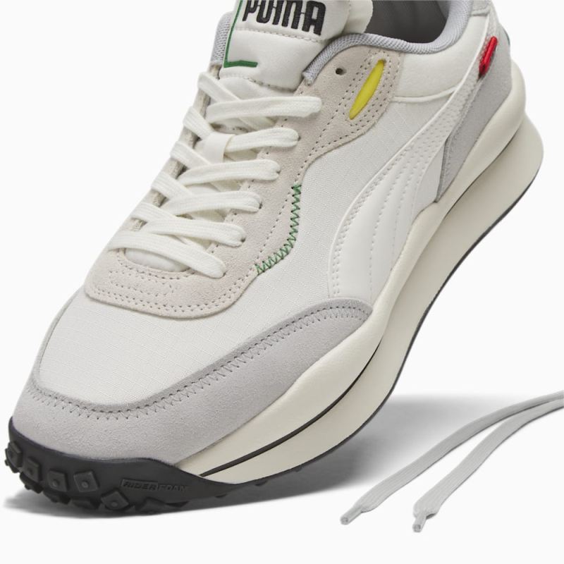 Puma | Men's Style Rider Play On SD Trainers - Frosted Ivory-Frosted Ivory