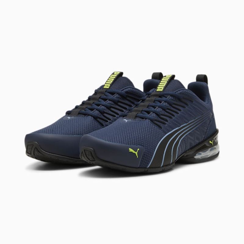 Puma | Men's Voltaic Evo Running Shoe - Club Navy-Black-Electric Lime